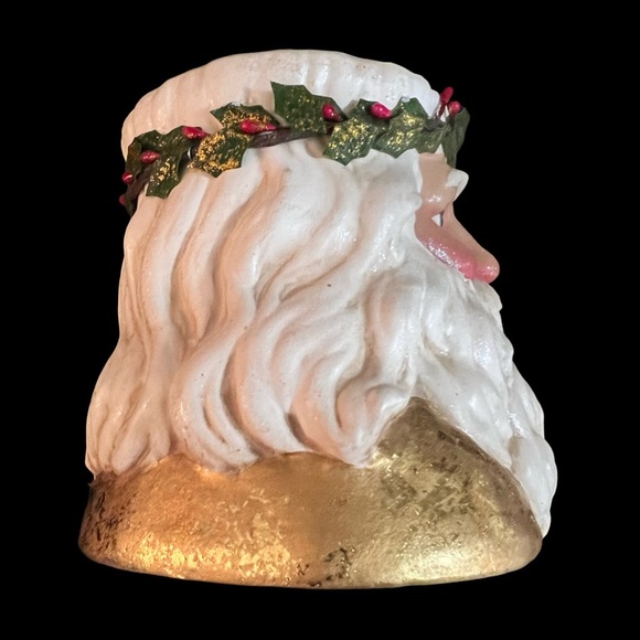Vintage Dept 56 Old World Santa Kris Kringle Pillar Candleholder. - Picture 4 of 11